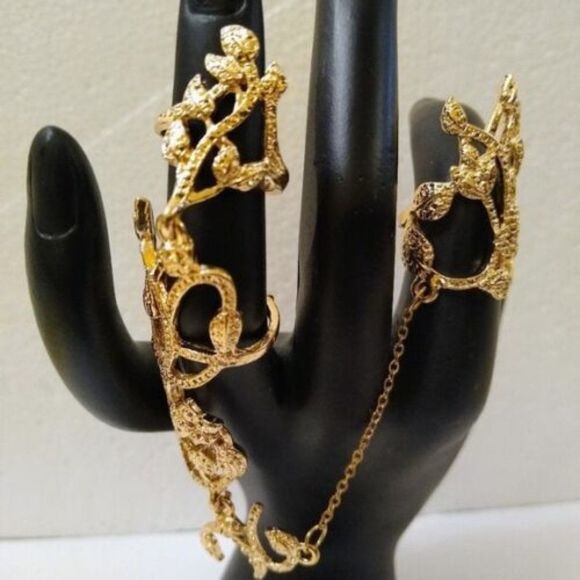 FASHION Women Adjustable Double Finger Ring - Picture 3 of 5